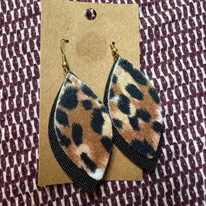 TWO Pairs of Animal Print Laser Cut Earrings